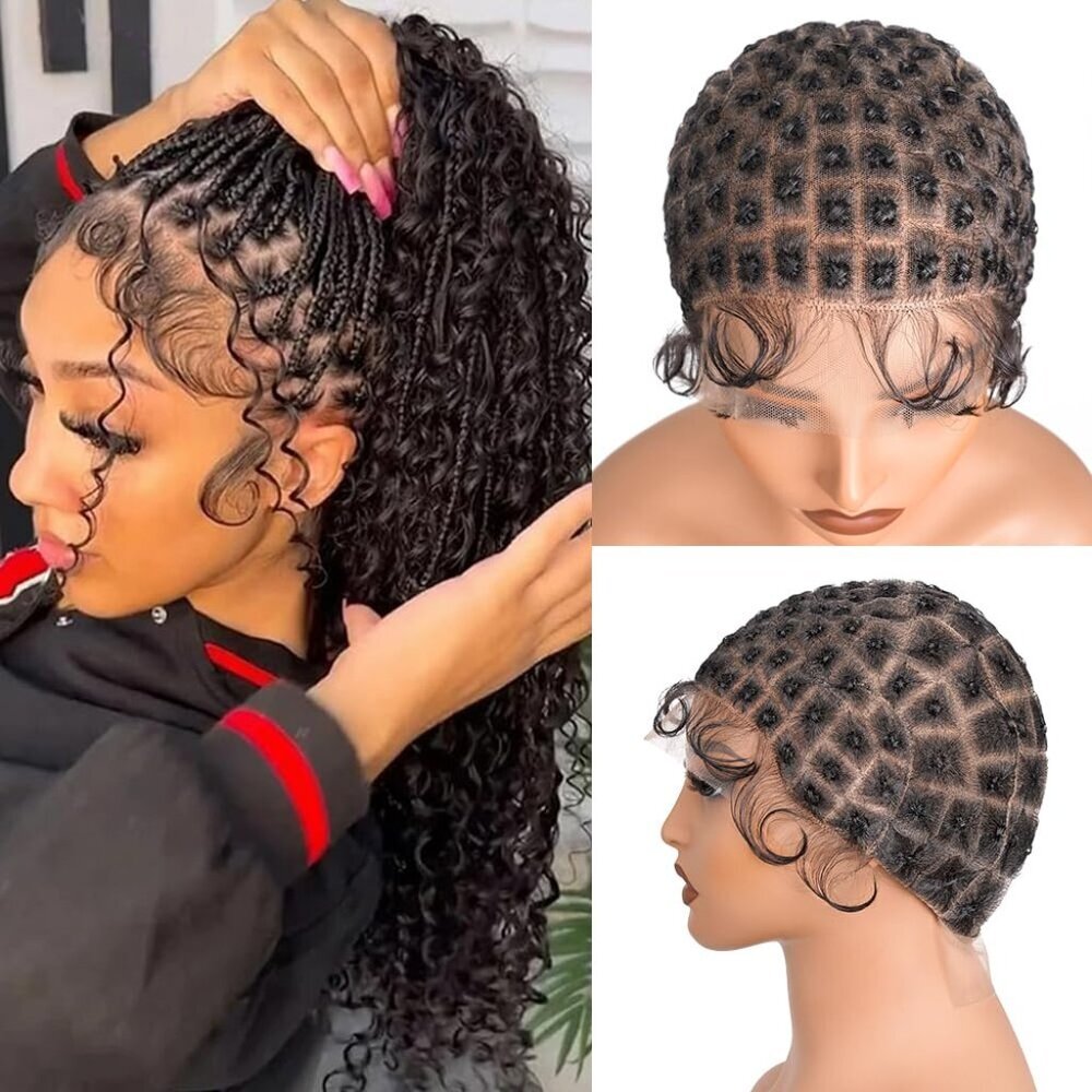 Braided Wig Cap Crochet Cap Full Lace Hd Baby Hair Glueless Black Women